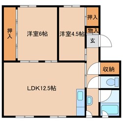 ビレッジハウス栗沢1号棟の物件間取画像